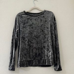 Crushed velvet long sleeve